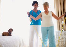 Physical Therapist Working with Senior Woman